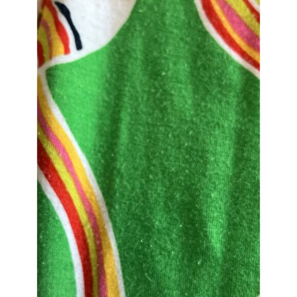 Trina Turk Dress Camellia Cover Up Resort Beach Size 2 Green 35” Psychedelic 3/4 - Picture 13 of 16